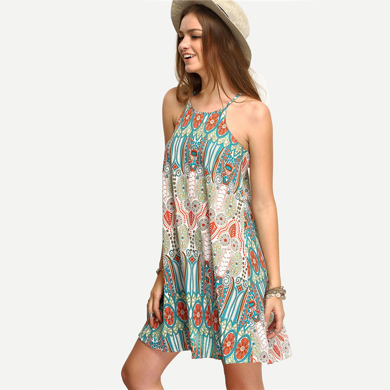 F2519 Summer Beach Maxi Floral Dresses for Women